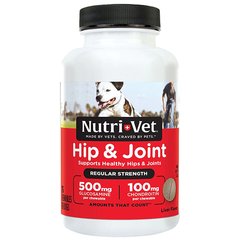 Nutri-Vet Hip&Joint Regular (1 рівень) глюкозамін, хондроїтин, ЧСЧ для собак 75 таблеток