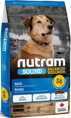 Nutram S6 Sound Balanced Wellness Natural Adult Dog Food 11,4 кг