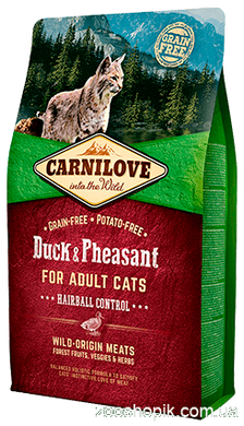 Carnilove Cat Duck & Pheasant Hairball Control 400 гр