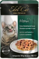 Edel Cat Кусочки с уткой и кроликом в соусе для кошек 100 грамм