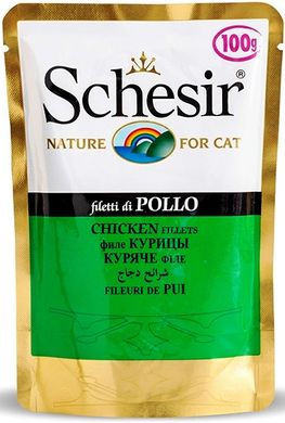Schesir Chicken Fillet (Філе курки) Натуральні консерви для котів, пауч 100 г