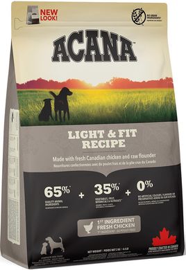 Сухий корм для собак ACANA Light&Fit Recipe для всіх порід та стадій життя 2 кг (a51220)