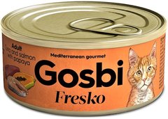 Gosbi Fresko Cat Adult Tuna Salmon & Papaya Консерва с тунцом и лососем 70 грамм