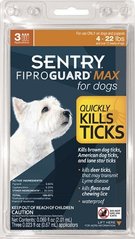 FiproGuard MAX капли от блох, клещей и вшей для собак 2-10 кг 1 пипетка