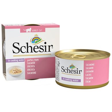 Schesir Salmon Natural Style (Лосось) Натуральні консерви для котів, банку 85 г