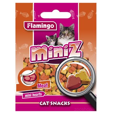 Karlie-Flamingo MINIZ MINI HEARTS лакомство для кошек со вкусом мяса