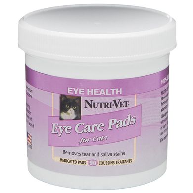Nutri-Vet Tear Stain Removal cat вологі серветки для видалення слізних плям у котів