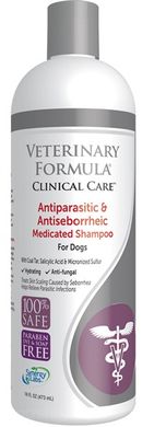Veterinary Formula Clinical Care Антипаразитарний та антисеборейний лікувальний шампунь