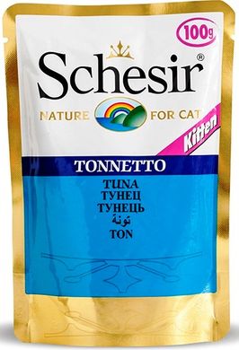 Schesir Tuna Kitten (Тунец) Натуральные консервы для котят, пауч 100 г