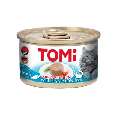 TOMi Cat Salmon Консервы с лососем для котов, мусс