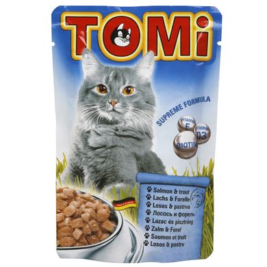 TOMi Cat Salmon Консервы с лососем и форелью для кошек