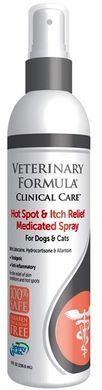 Veterinary Formula Hot Spot&Itch Relief Medicated Spray Спрей для собак і котів, з лідокаїном, гідрокортизоном та алантоїном