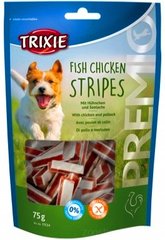 Trixie Fish Chicken Stripes Палочки с курицей и лососем для собак 75 грамм