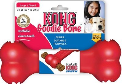 Kong CLASSIC GOODIE BONE Міцна гумова іграшка для собак S
