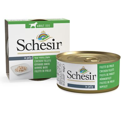 Schesir Chicken Fillet (Філе курки) Натуральні консерви для собак, банку 150 г