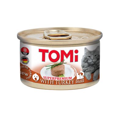 TOMi Cat Turkey Консервы с индейкой для котов, мусс