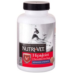 Nutri-Vet Hip&Joint Advanced (3 рівень) глюкозамін, хондроїтин, ЧСЧ для собак