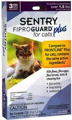 FiproGuard Plus Краплі від бліх, кліщів, вошей для котів та кошенят