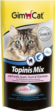 Gimpet Cat Topinis Mix Витаминизированные лакомства для кошек, c форелью и творогом