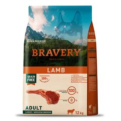 BRAVERY Lamb Large/Medium Adult,сухий корм для дор.собак cередніх та великих порід,з ягням 12kg (317)