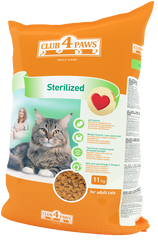 Клуб 4 Лапи Sterelized, для кастрованих котів та стерилізованих котів 11 кг.