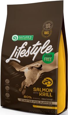 Nature’s Protection Lifestyle Grain Free Salmon with krill Starter For Puppies 1.5 кг