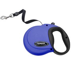 Power Walker рулетка-повідець для собак великих порід до 10 кг, стрічка 5 м Синій