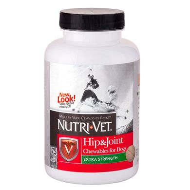 Nutri-Vet Hip&Joint Extra (2 рівень) глюкозамін, хондроїтин, ЧСЧ для собак 75 таб.