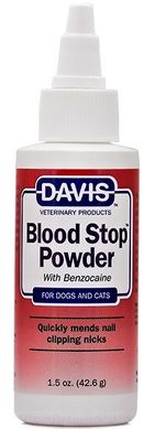 Davis Blood Stop Powder Кровоостанавливающий порошок с бензокаином