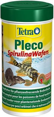 Tetra Pleco Spirulina Wafers Корм для травоядных донных рыб 250 грамм