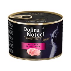 Корм конс.Dolina Noteci Premium для кошенят, м'ясні шматочки в соусі з індичкою,185 гр (12 шт/уп)