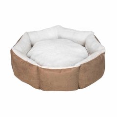 Лежак для тварини CUPCAKE ,круглий (коричневий/сірий) 98 см, 35кг XL