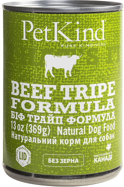 PetKind Beef Tripe Formula Консерва из говядины и рубца для собак 369 грамм