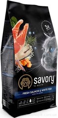 Savory Adult Cat Gourmand Fresh Salmon & White Fish Сухий корм для котів 400 гр