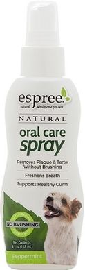 Espree Natural Oral Care Spray Peppermint for dogs Спрей для ухода за зубами собак 118 мл