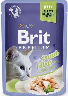 Brit Premium Cat филе форели в желе 85 грамм