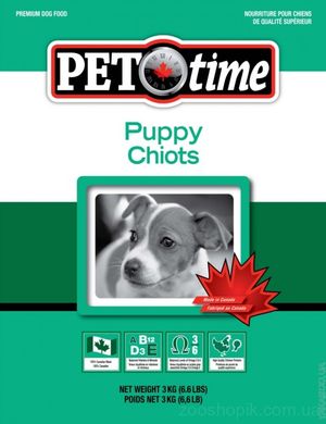 Pet Time Puppy Корм ​​для цуценят, 15 кг