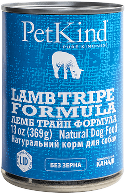 PetKind Lamb Tripe Formula Консерва з ягням, м'ясом індички та рубцем для собак 369 гр