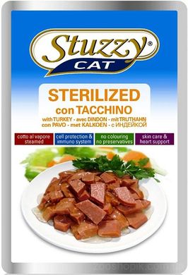 Stuzzy Cat Sterilized Turkey Индейка в соусе консерва для стерилизованных кошек 100 гр