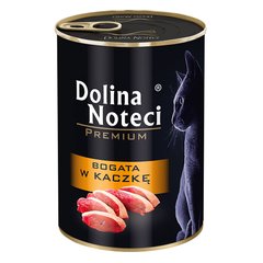 Корм конс.Dolina Noteci Premium для котів, м'ясні шматочки в соусі з качкою,400 гр (12 шт/уп)