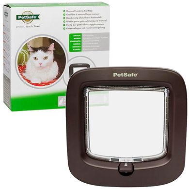 PetSafe Staywell Manual-Locking Cat Flap Врізні двері з механічним замком Коричневий