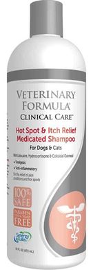 Veterinary Formula Hot Spot&Itch Relief Medicated Shampoo ​Антиалергенный шампунь с лидокаином и гидрокортизоном