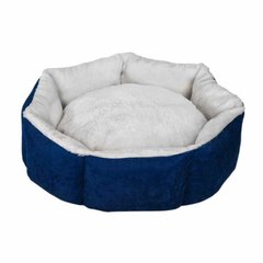 Лежак для тварини CUPCAKE ,круглий (синій/сірий) 50 см, 5кг S