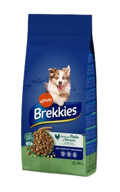 Brekkies Dog Chicken для собак всех пород с курицей 15 кг