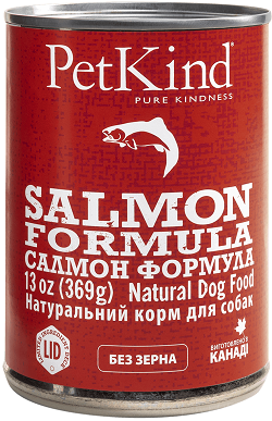 PetKind Salmon Formula Консерва с диким лососем и сельдью для собак 369 грамм