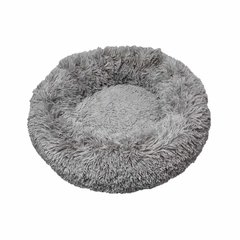 Лежак плюшевий для тварини PONCHIK , круглий ( сірий ) 98 см, 35кг XL