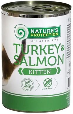 Nature's Protection Cat Kitten Turkey&Salmon 400 гр