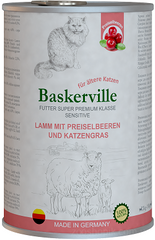 Baskerville Cat Sensitive Ягня з журавлиною та котячою травою 400 гр