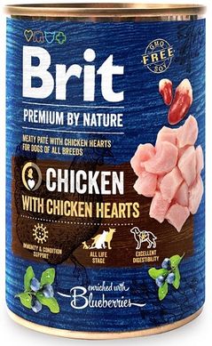 Brit Premium Dog by Nature з куркою та курячими серцями 400 гр