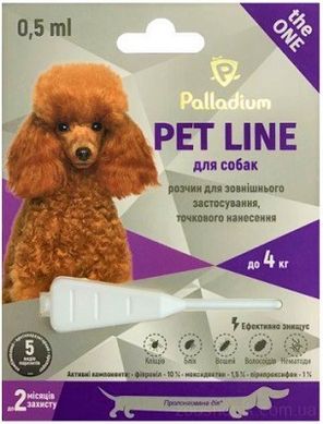 Palladium Pet Line the One Капли от паразитов для собак до 4 кг